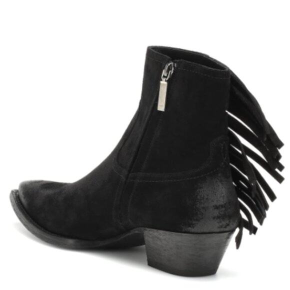 Saint Laurent Lukas Black Heeled Ankle Boot - Picture 6 of 16